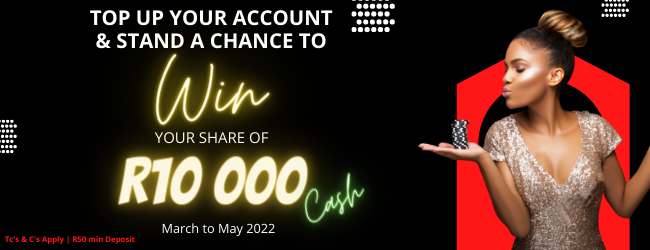 Win a Share of R10,000 Cash on Topbet