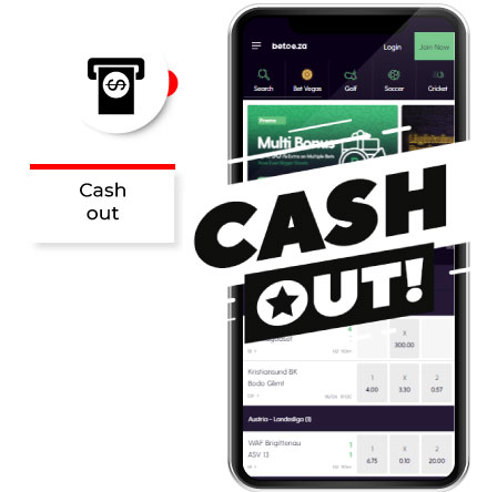 Cash-Out option in betcoza app