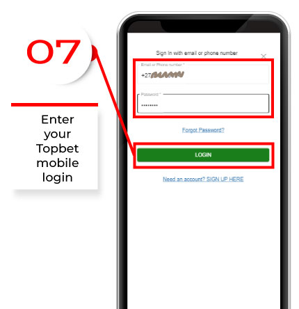 Enter your Topbet mobile login