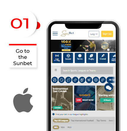 Go to the Sunbet website and download the app