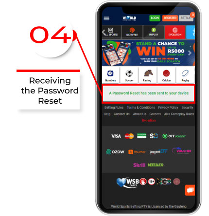 After recovering the password in world sports betting go to the login page and download the app!
