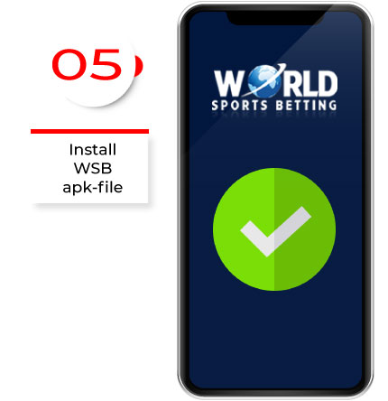 After the download is complete, install the WSB mobile apk file.