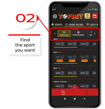 How to make quick bet Topbet: Find the sport you want