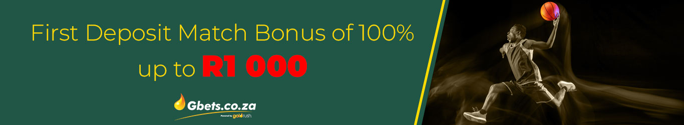 First Deposit Match Bonus of 100% up to R1 000 Gbets