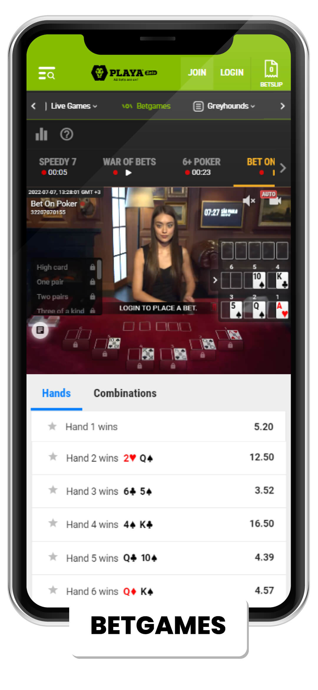 betgames in playabets