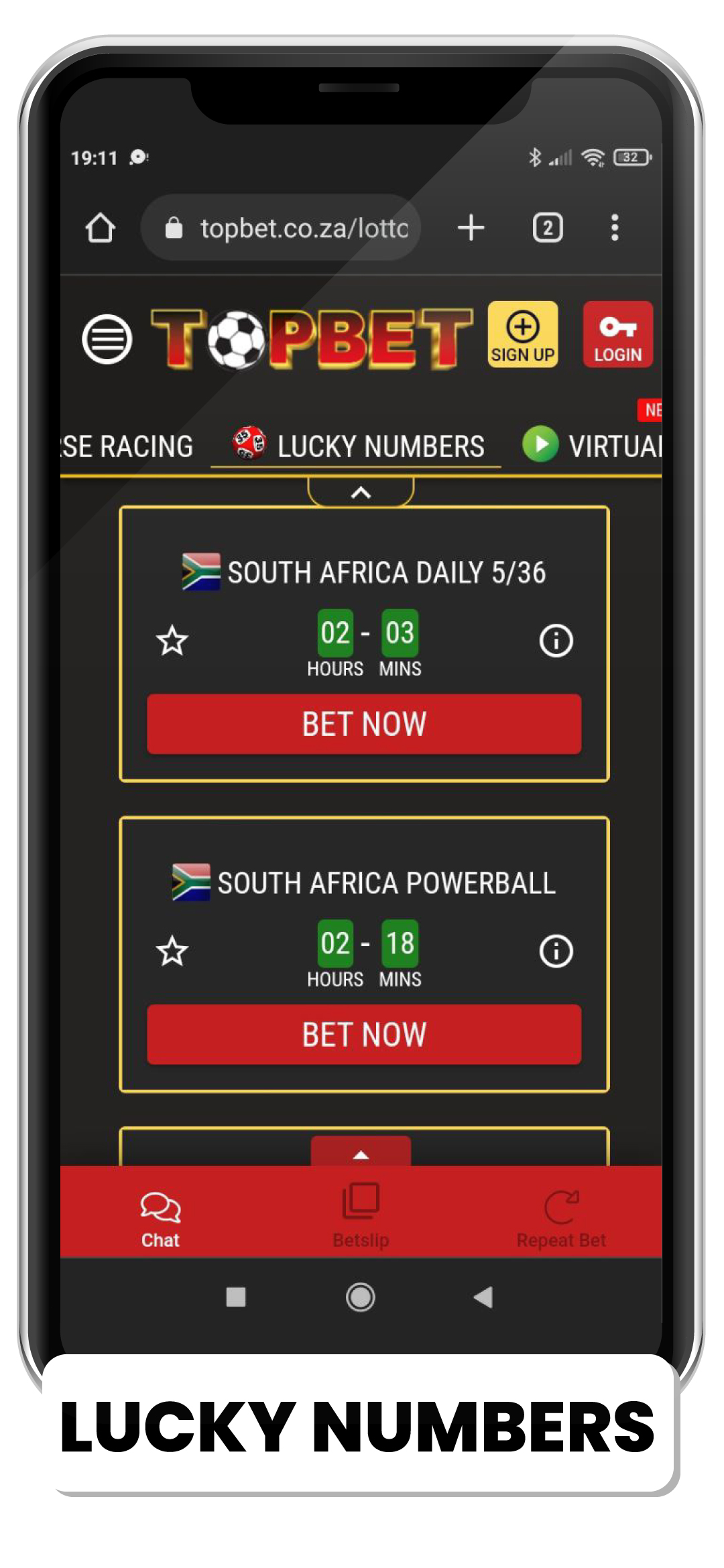 Crazy and lucky numbers in Topbet