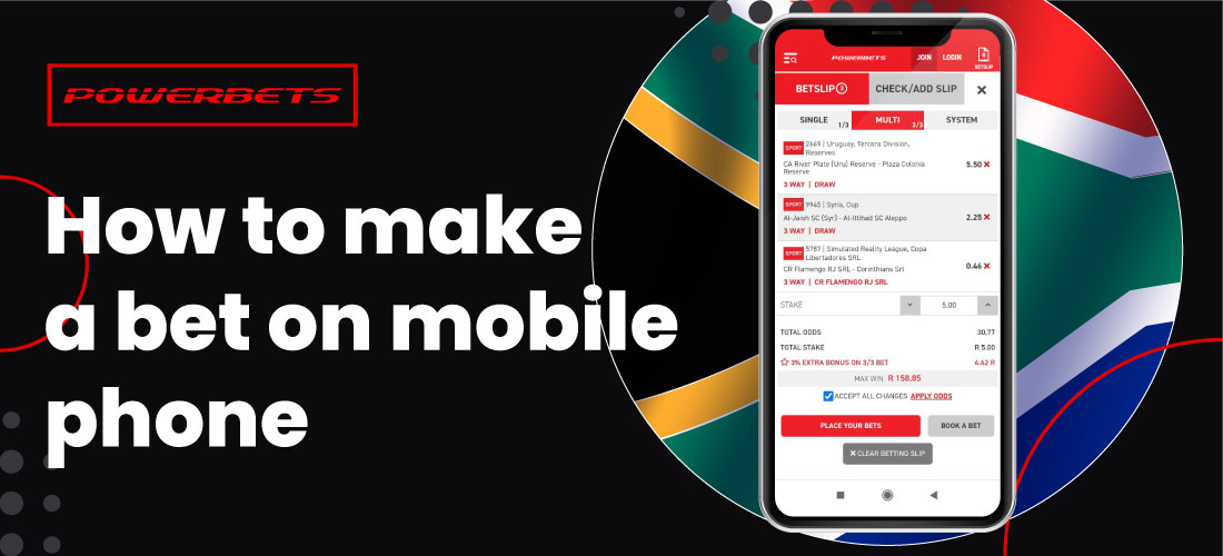 How to make a bet on mobile phone