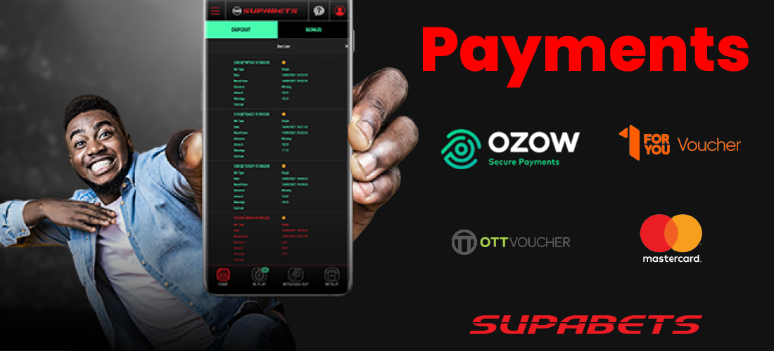 Payments: How to deposit in Supabets and withdraw