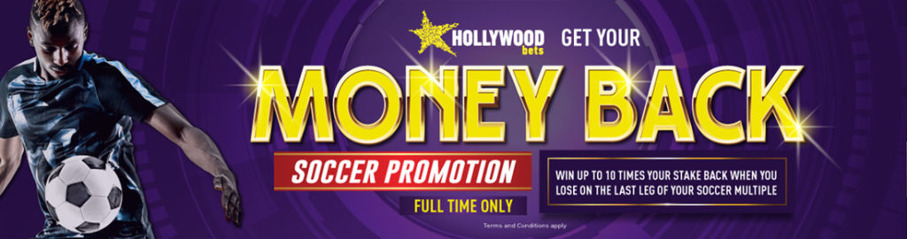 A new Hollywood bets promo - Money Back (double, five, ten)