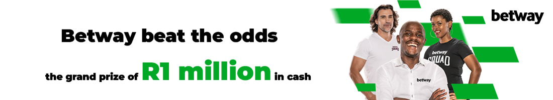 Beat the odds! In betway for new accounts and alredy exist accounts have the opportunity to win up to R1000000