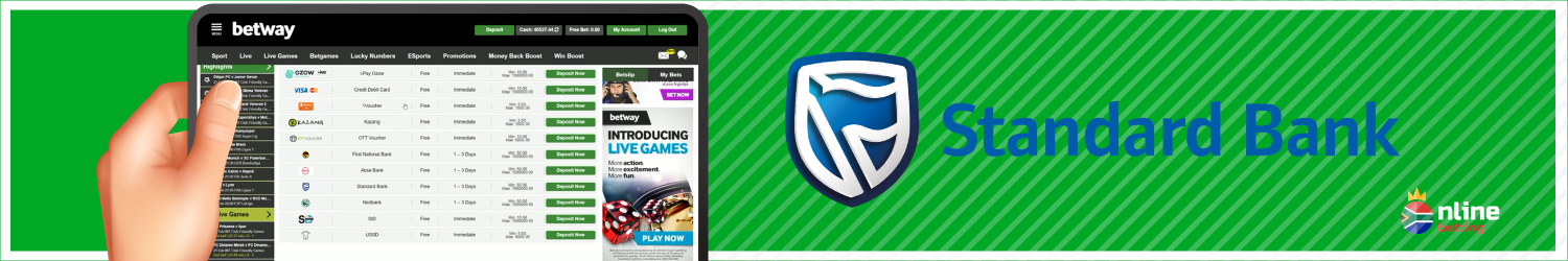 How to buy a Betway voucher by using Standard Bank and make withdrawing