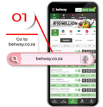 Log onto the Betway site