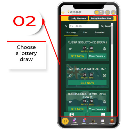 Choose a lottery draw