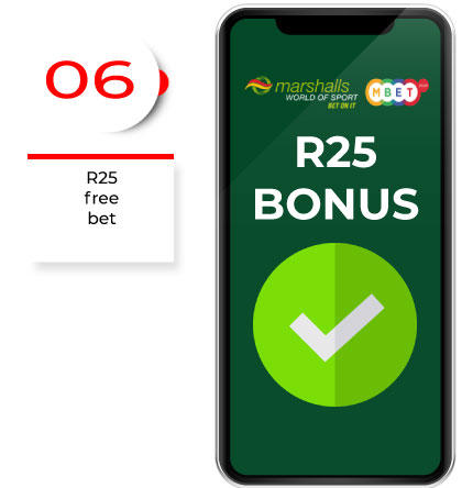 Get the R25 free bet.