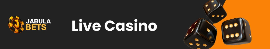 Live Casino section with games for casino platform users